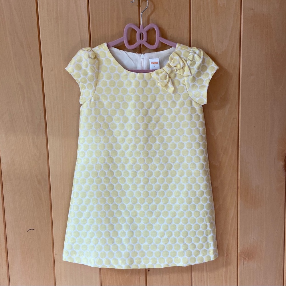 Gymboree Yellow Polka Dot Shift Dress Sz 6 NWOT